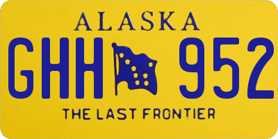 AK license plate GHH952
