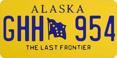 AK license plate GHH954