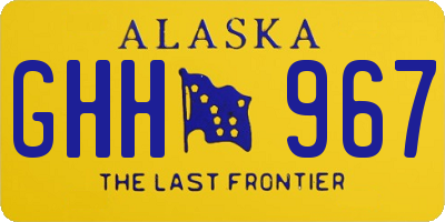 AK license plate GHH967