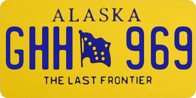 AK license plate GHH969