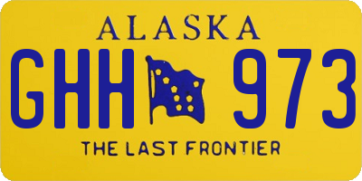 AK license plate GHH973