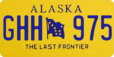 AK license plate GHH975