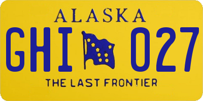 AK license plate GHI027