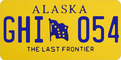 AK license plate GHI054