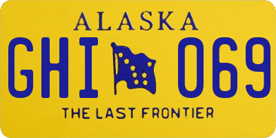 AK license plate GHI069