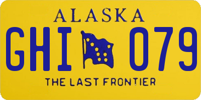 AK license plate GHI079