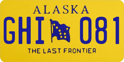AK license plate GHI081