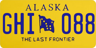 AK license plate GHI088
