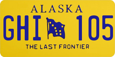 AK license plate GHI105