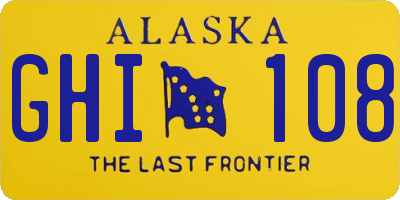AK license plate GHI108