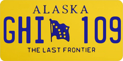 AK license plate GHI109