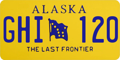 AK license plate GHI120