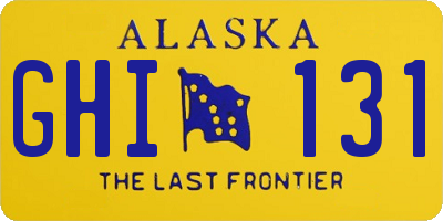 AK license plate GHI131