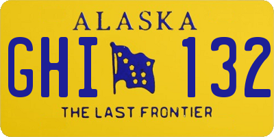 AK license plate GHI132
