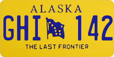 AK license plate GHI142