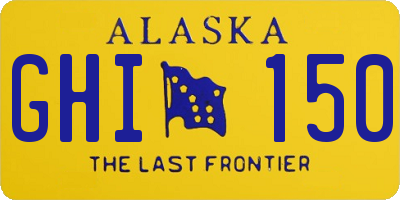 AK license plate GHI150