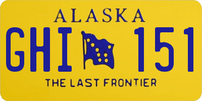 AK license plate GHI151