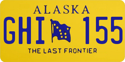 AK license plate GHI155