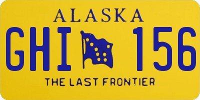 AK license plate GHI156