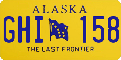 AK license plate GHI158