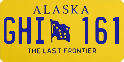AK license plate GHI161