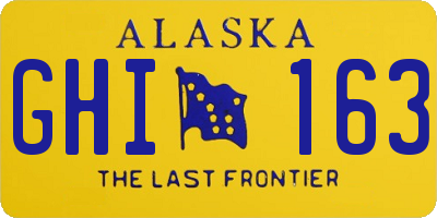AK license plate GHI163
