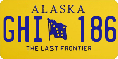 AK license plate GHI186