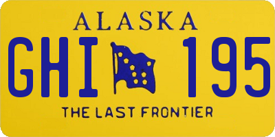 AK license plate GHI195