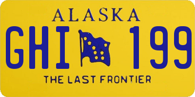 AK license plate GHI199