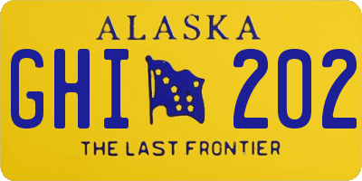 AK license plate GHI202