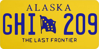 AK license plate GHI209