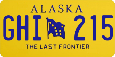 AK license plate GHI215