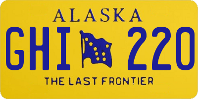 AK license plate GHI220