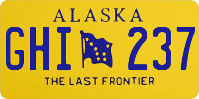 AK license plate GHI237