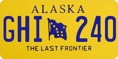 AK license plate GHI240