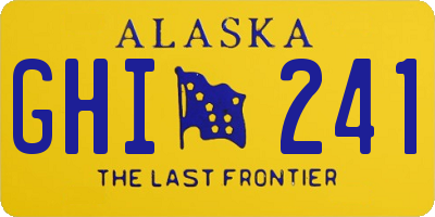 AK license plate GHI241