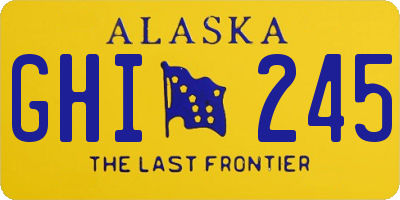 AK license plate GHI245