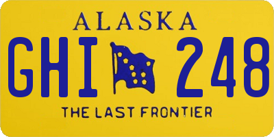 AK license plate GHI248