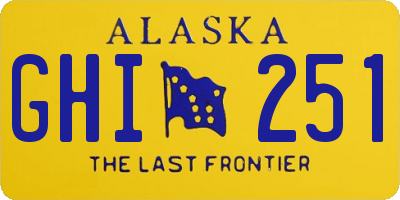 AK license plate GHI251