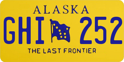 AK license plate GHI252
