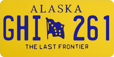 AK license plate GHI261