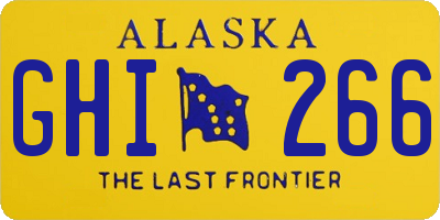 AK license plate GHI266