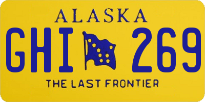 AK license plate GHI269
