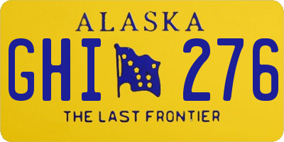 AK license plate GHI276