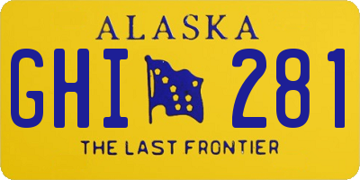 AK license plate GHI281