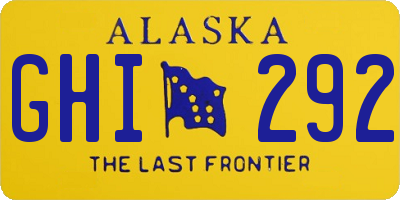 AK license plate GHI292
