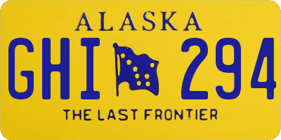 AK license plate GHI294