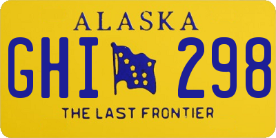 AK license plate GHI298