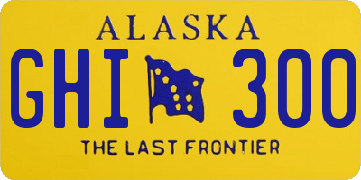 AK license plate GHI300