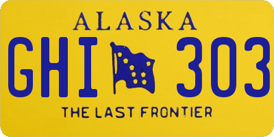 AK license plate GHI303